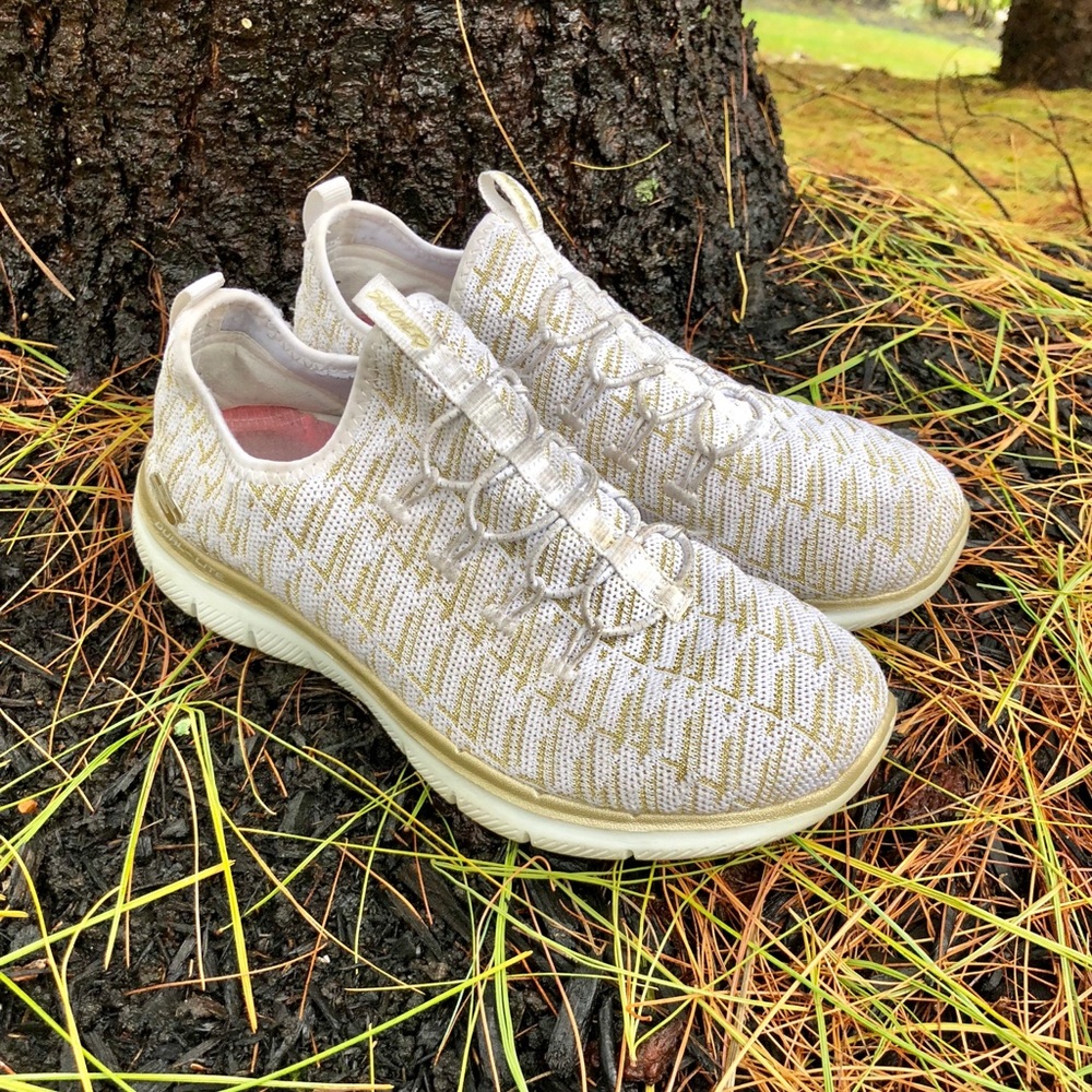 Gold Sparkly Slip-On Sketchers